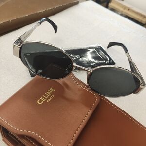 Celine Black Oval Sunglasses